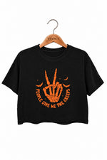 People give me the creeps crop top
