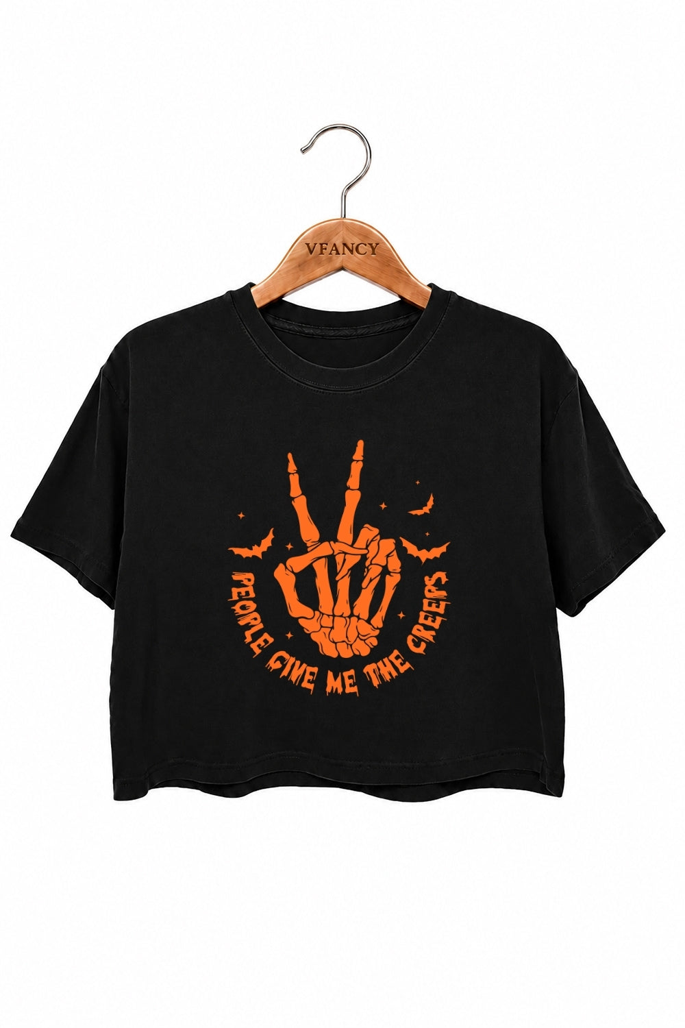 People give me the creeps crop top