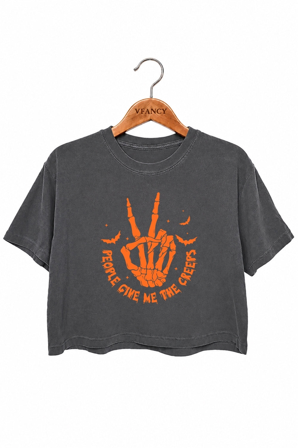 People give me the creeps crop top