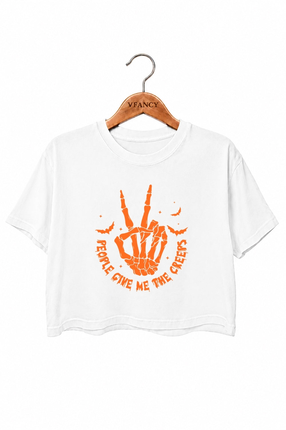People give me the creeps crop top