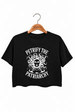 Petrify the patriarchy medusa crop top