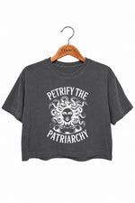 Petrify the patriarchy medusa crop top