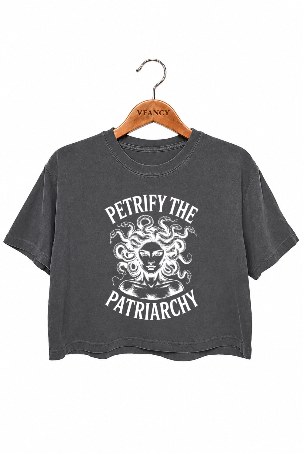 Petrify the patriarchy medusa crop top
