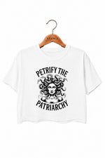 Petrify the patriarchy medusa crop top