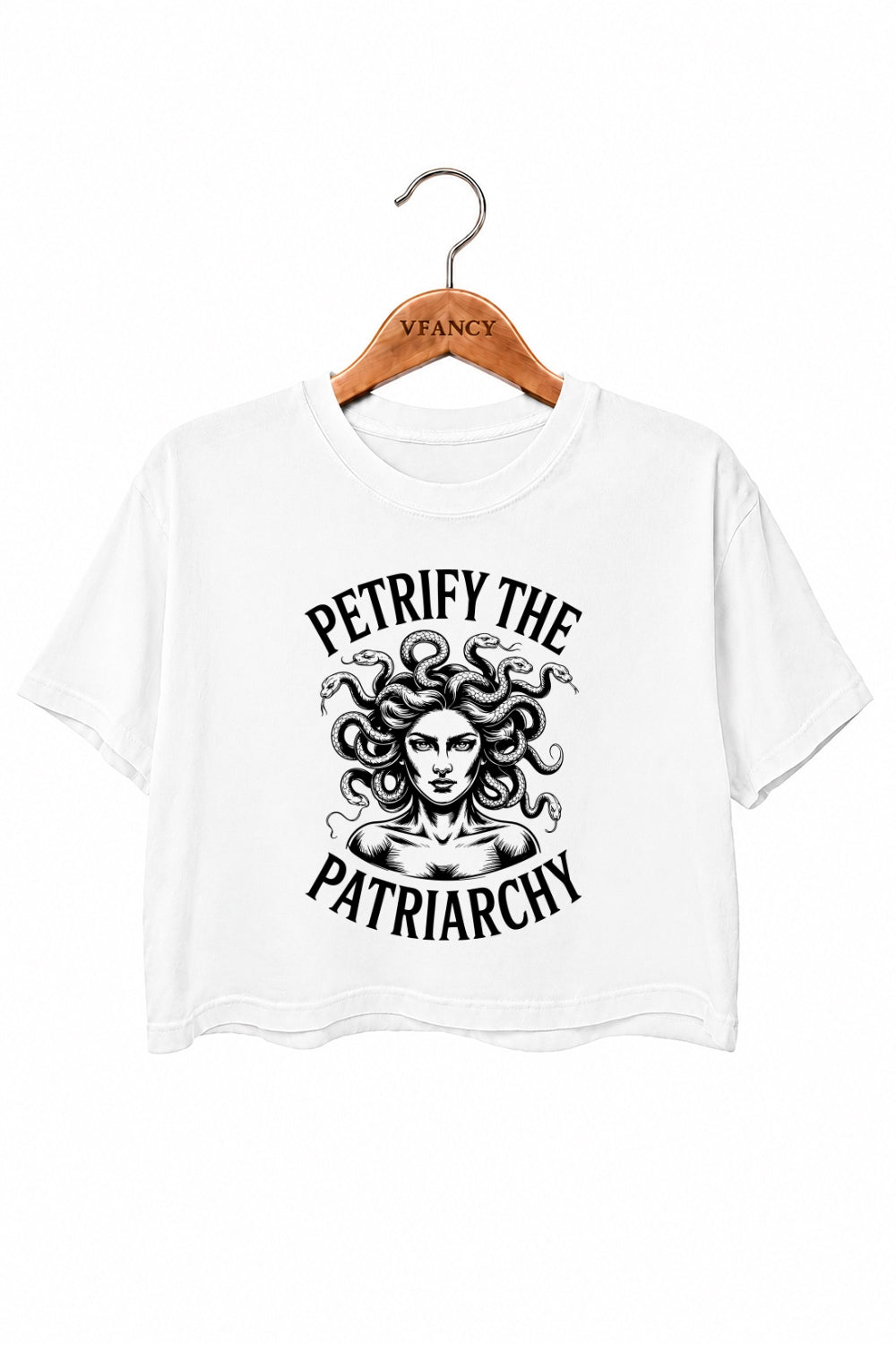 Petrify the patriarchy medusa crop top