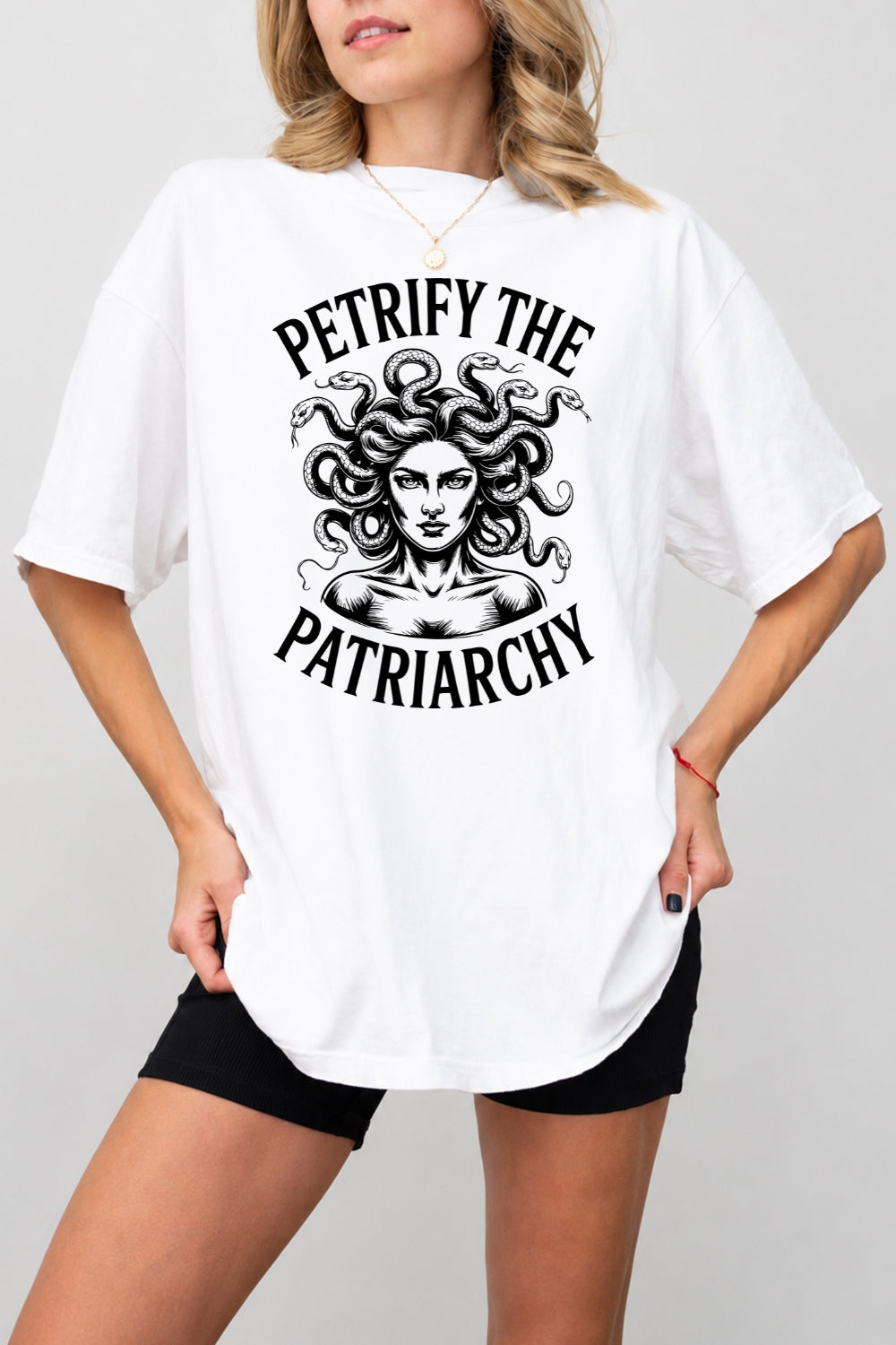 Petrify the patriarchy medusa tee