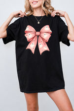 Pink ghost bow tee