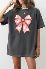 Pink ghost bow tee
