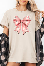 Pink ghost bow tee
