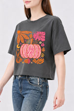 Pink pumpkin thanksgiving crop top