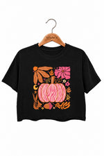 Pink pumpkin thanksgiving crop top