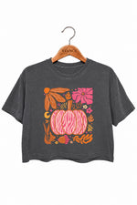 Pink pumpkin thanksgiving crop top