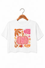 Pink pumpkin thanksgiving crop top