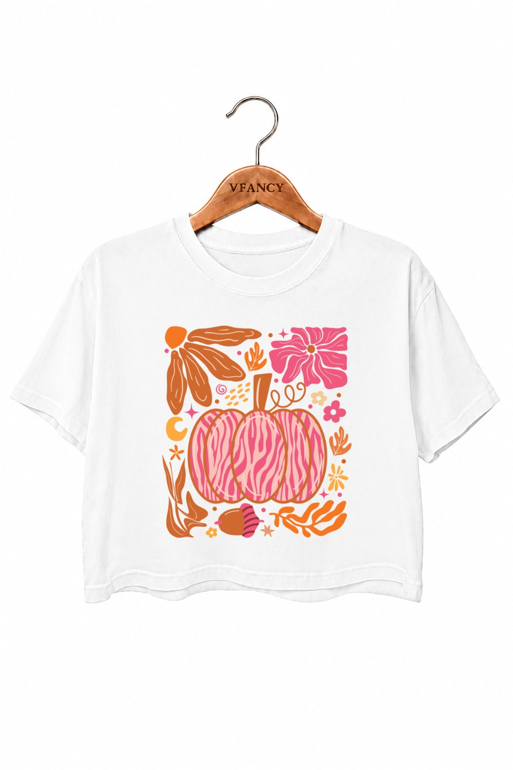 Pink pumpkin thanksgiving crop top