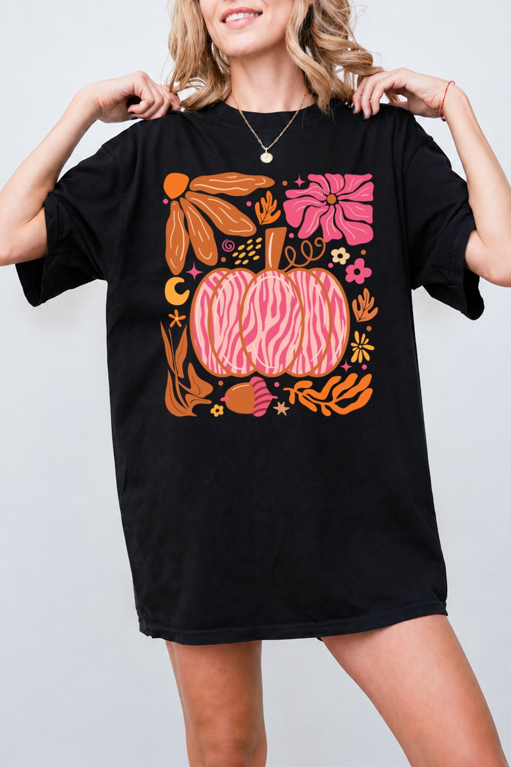 Pink pumpkin thanksgiving tee