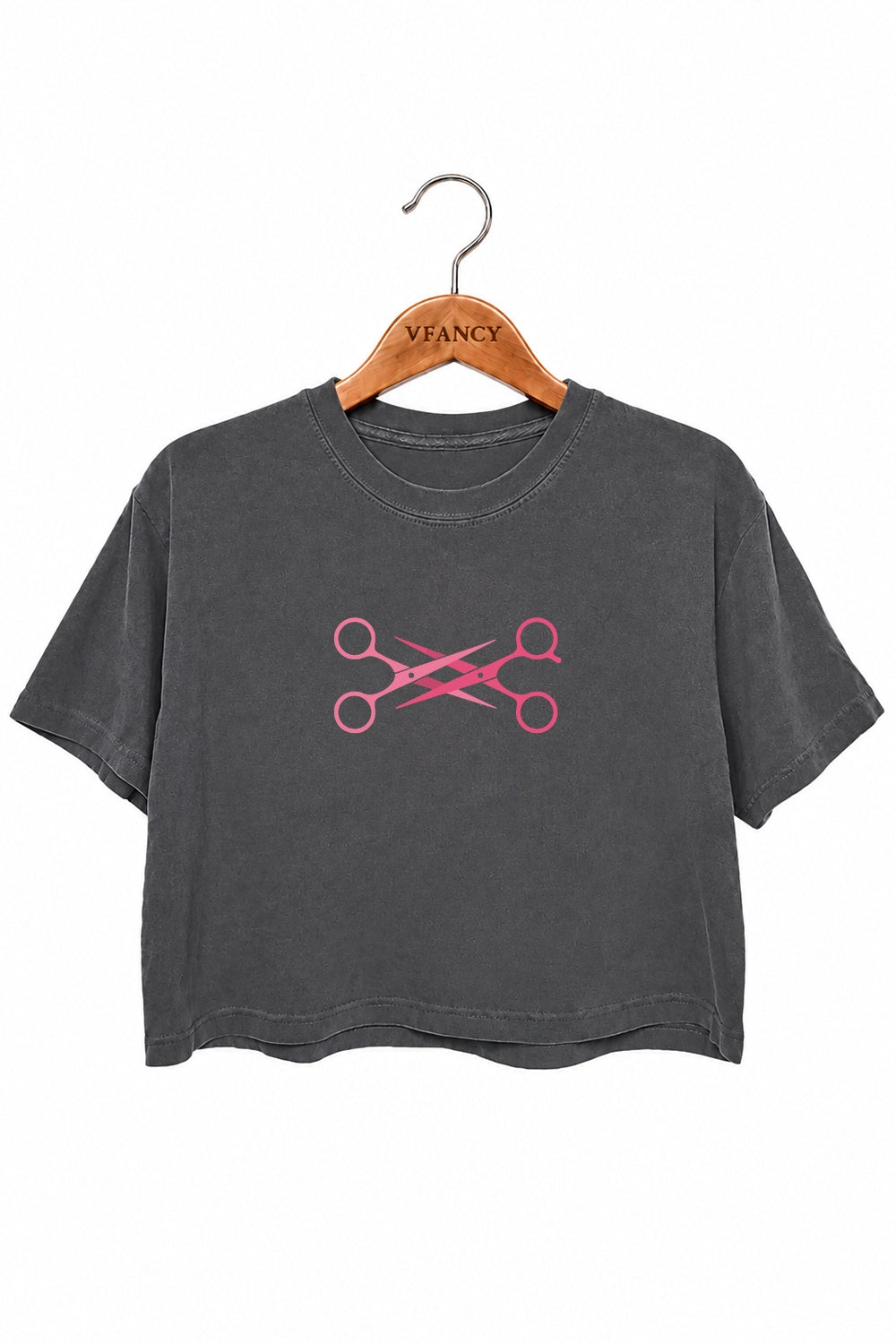 Pink scissors lesbian crop top