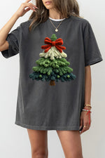 Plush christmas tree print tee