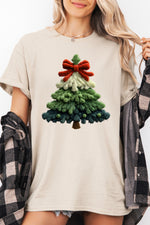 Plush christmas tree print tee