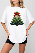 Plush christmas tree print tee