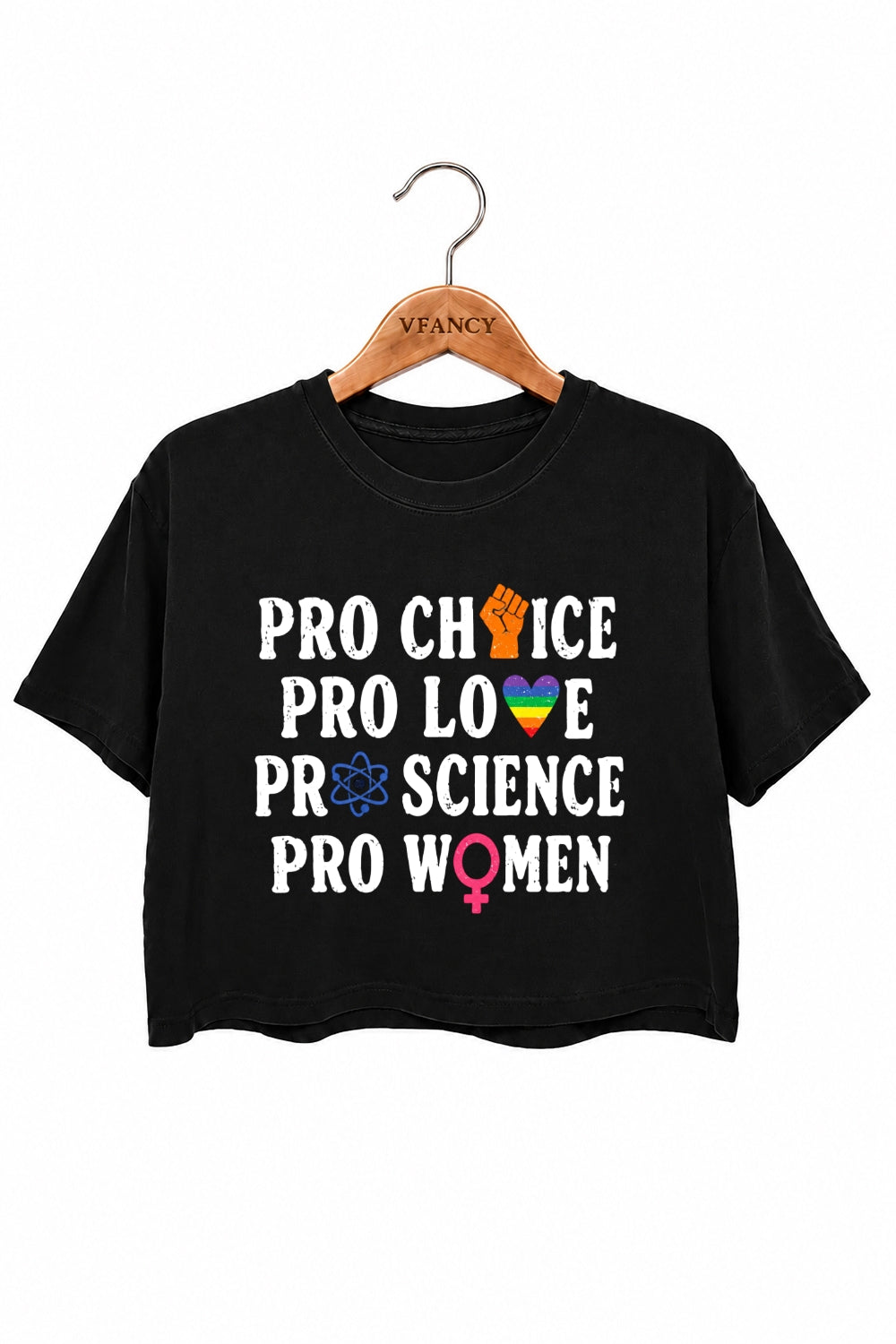 Pro choice pro love pro women crop top