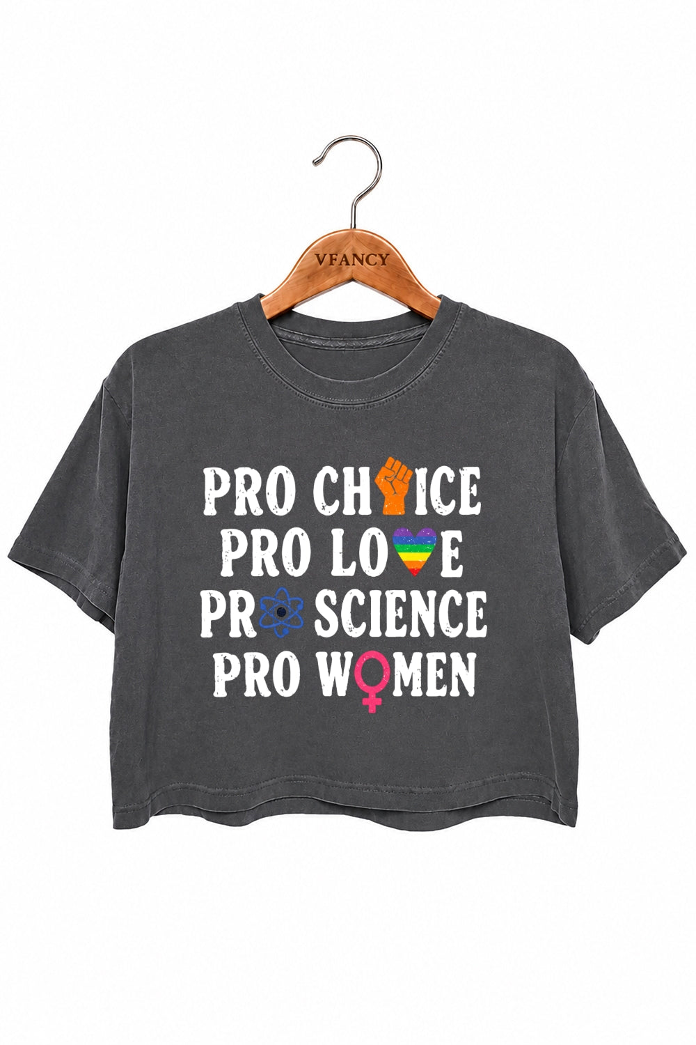 Pro choice pro love pro women crop top
