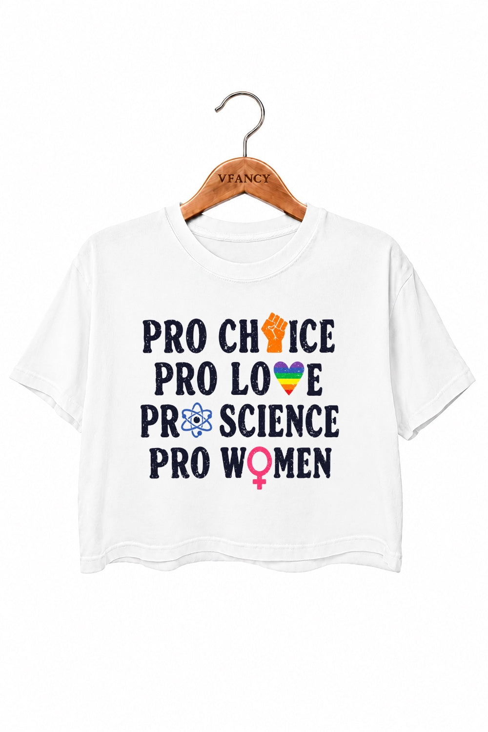 Pro choice pro love pro women crop top