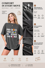 Pro choice pro love pro women tee
