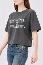 Professional overthinker crop top