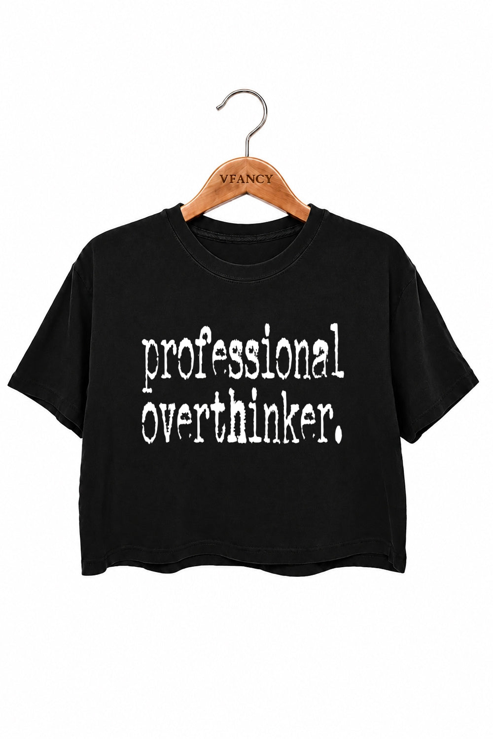 Professional overthinker crop top