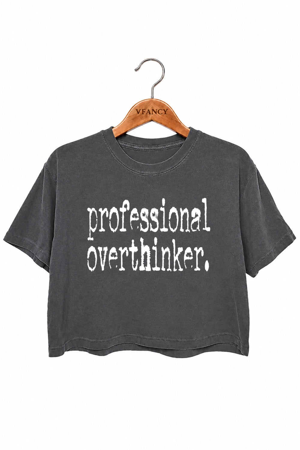 Professional overthinker crop top