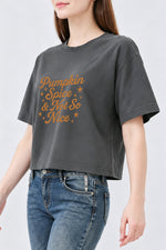 Pumpkin spice & not so nice crop top