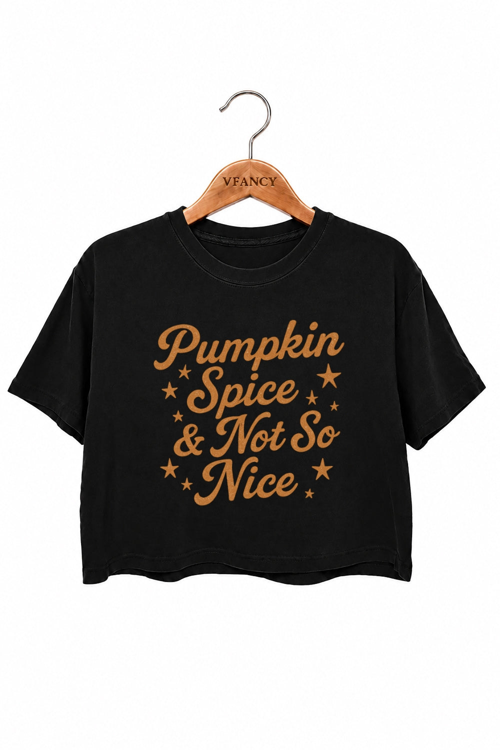 Pumpkin spice & not so nice crop top