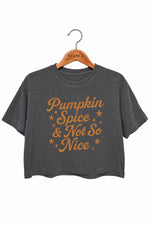 Pumpkin spice & not so nice crop top