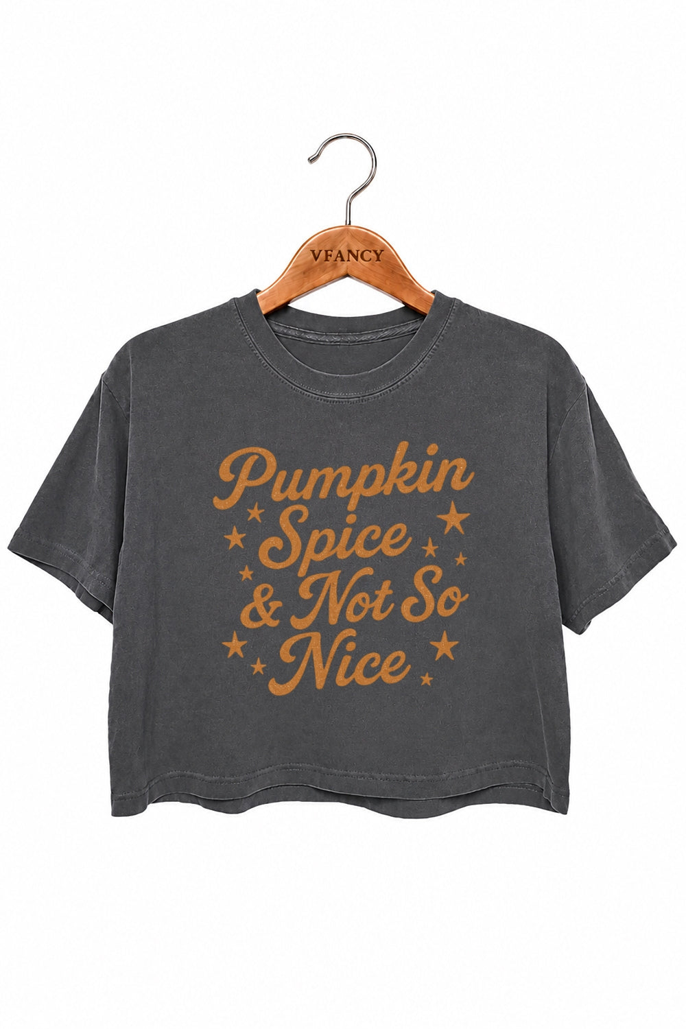 Pumpkin spice & not so nice crop top