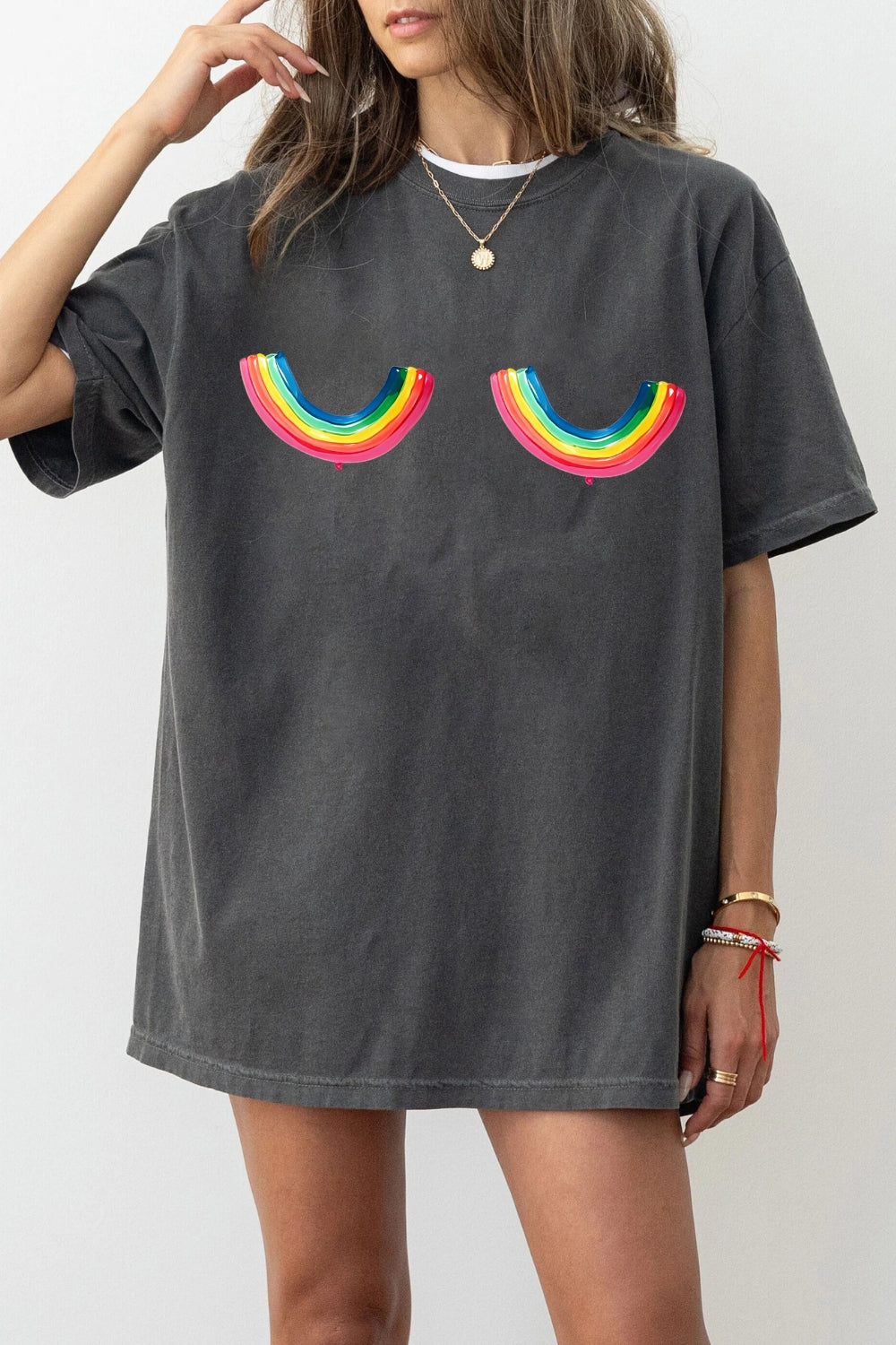 Rainbow chest funny tee