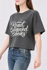 Read banned books crop top