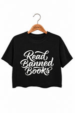 Read banned books crop top
