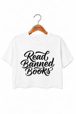 Read banned books crop top