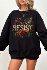 Resist bird floral sweatshirt