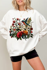 Resist bird floral sweatshirt