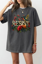 Resist bird floral tee