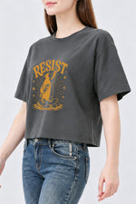 Resist penguin crop top