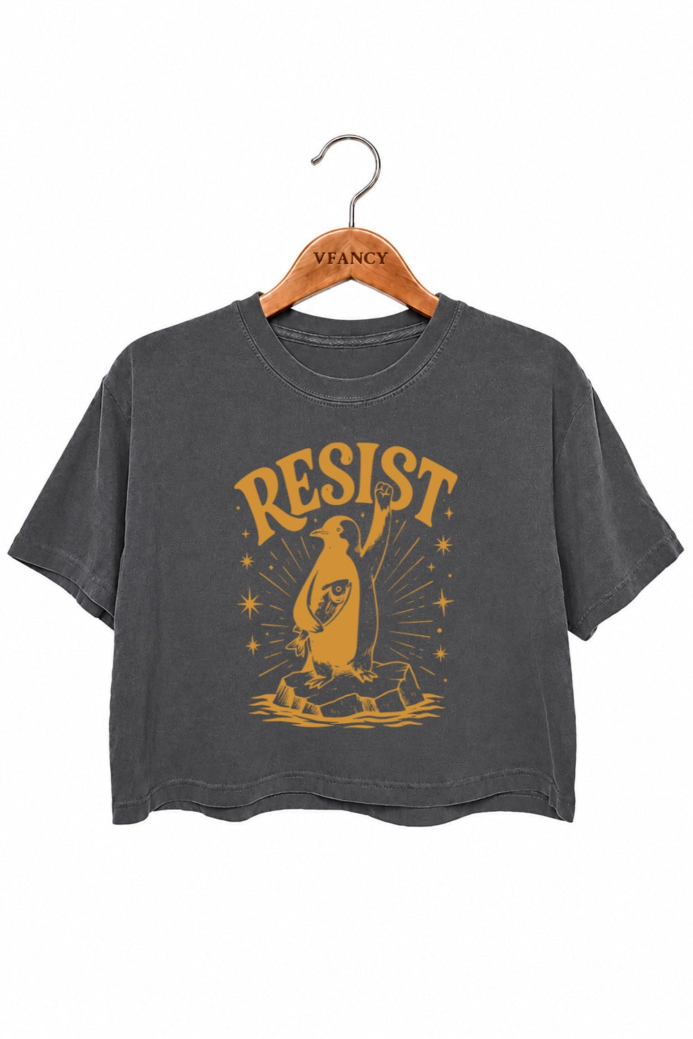 Resist penguin crop top