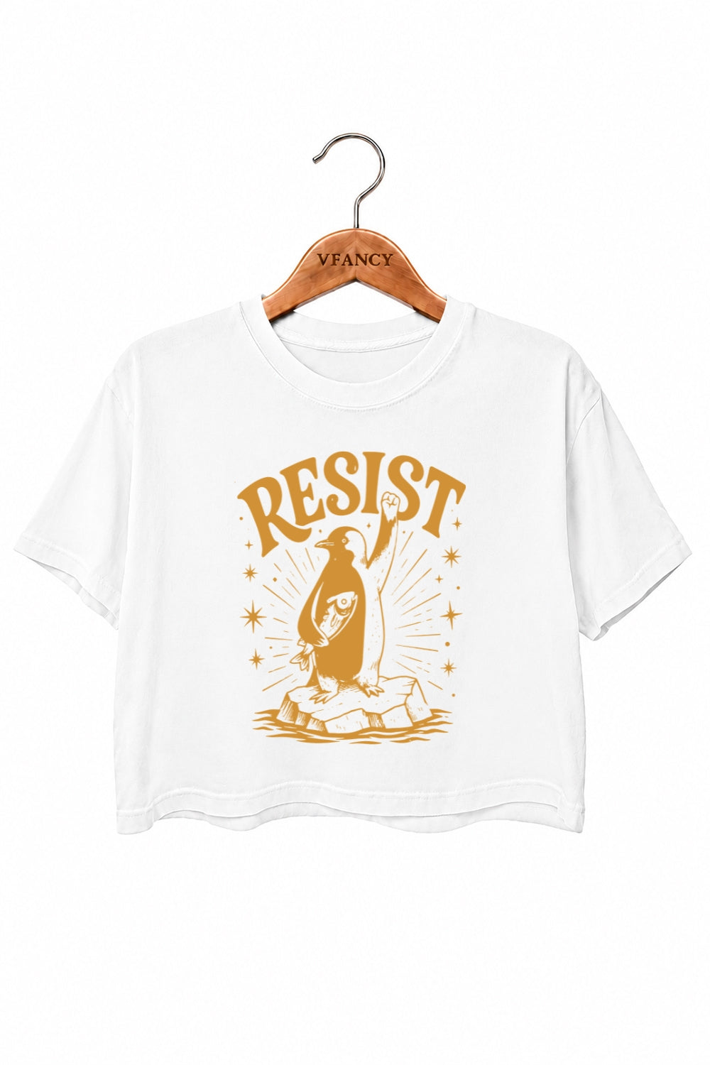 Resist penguin crop top