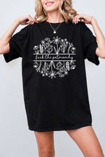 Resist the patriarchy floral tee