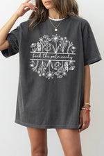 Resist the patriarchy floral tee