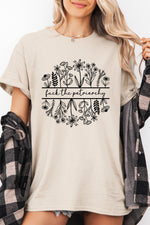 Resist the patriarchy floral tee