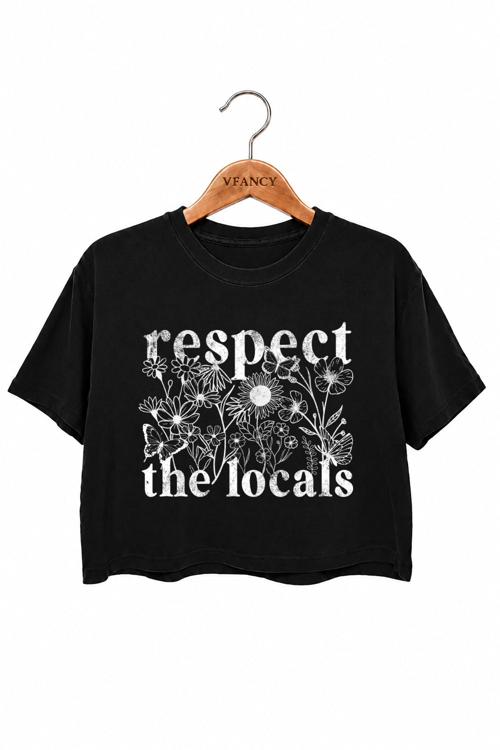 Respect the locals floral crop top