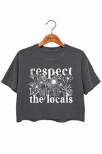 Respect the locals floral crop top