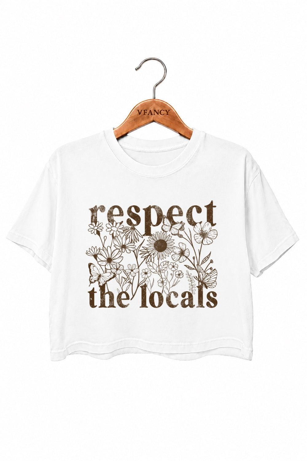 Respect the locals floral crop top